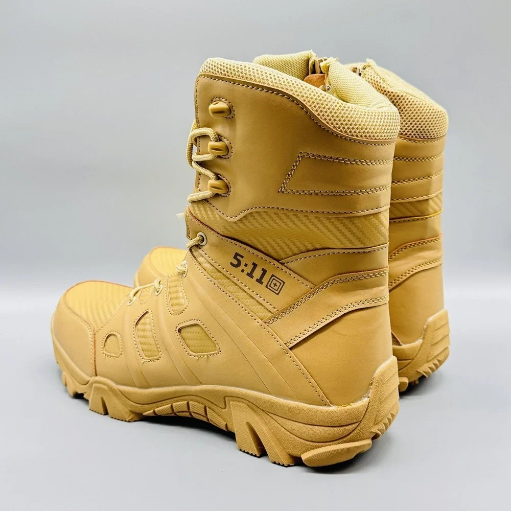 5.11 Tactical Boots Mens 13 Brown Combat Military Work Side Zip Hiking Outdoor